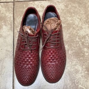 Frye woven leather Manny oxford